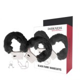 DARKNESS - BLACK LINED METAL HANDCUFFS, DARKNESS BONDAGE
