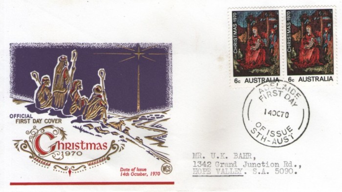 Australia 1970 - Craciun, FDC