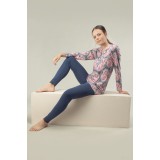 Set Pijama Estamp din bumbac, Gisela 3/1525 - Marino, 2-S Standard