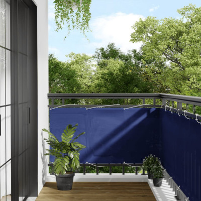 Paravan de balcon, albastru, 75x700 cm, 100% poliester oxford foto