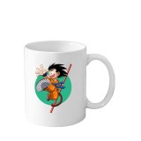 Cana din ceramica haioasa desene animate vechi, 330 ml, alba, tematica Anime Japonia