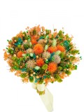 Buchet de Flori Eventissimi - Plante Uscate, Portocaliu Verde, Eventissimi&reg;