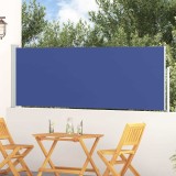 Copertina Laterala Retractabila Terasă Balcon vidaXL, 100x300 cm, Albastru, Protectie UV, Vant