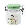 Recipient pentru ingrediente, R0J075-1CCG, sticla opal, alb + verde + model multicolor, 11.9 x 13.3 cm, 750 ml