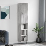Cumpara ieftin Dulap &icirc;nalt, gri sonoma, 34,5x34x180 cm, lemn prelucrat