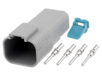 Conector cablu-cablu AT mufă tată PIN 4 crimpat foto