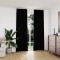 Draperii opace cu c&acirc;rlige, 2 buc., negru, 140x245 cm, catifea