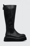 Cumpara ieftin AGL ghete de piele MILAGROS BOOT femei, culoarea negru, cu platforma, D751560PGKI0121013