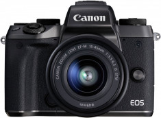 Aparat Foto Mirrorless Canon EOS M5, Negru cu Obiectiv EF-M 15-45mm IS STM foto