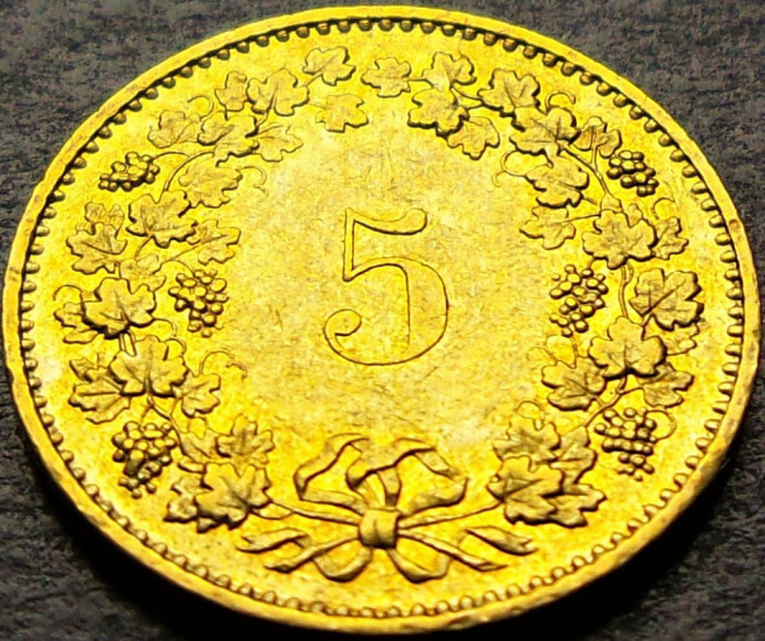 Moneda 5 RAPPEN - ELVETIA, anul 1988 * cod 1193