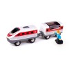 Trenulet Electric Intercity Hape, Baterii, Lumini, +3 Ani, Compatibil Sine Lemn