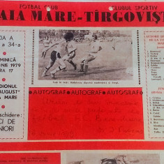 Program meci fotbal FC BAIA-MARE-CS TARGOVISTE (24.06.1979)