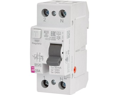 Diferential RCCB 25A 1P+N 30mA 10kA tip A Eti 002061111 foto