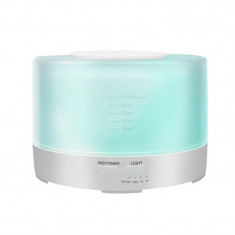 Difuzor aromaterapie cu ultrasunete bluetooth muzica lumina LED 7 culori V-Rising VR-WX30B 500 ml alb