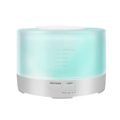 Difuzor aromaterapie cu ultrasunete bluetooth muzica lumina LED 7 culori V-Rising VR-WX30B 500 ml alb foto