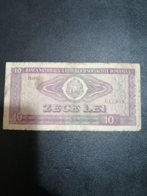 Bancnota 10 Lei - 1966 foto