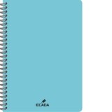 Caiet A4 80 file matematica, spira, coperta plastic, ECADA, culoare albastru