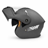 Cumpara ieftin Casca Moto/Scuter Flip-Up FIXATO Nova, Viziera Dubla, Protectie UV, Gri, M 57-58cm