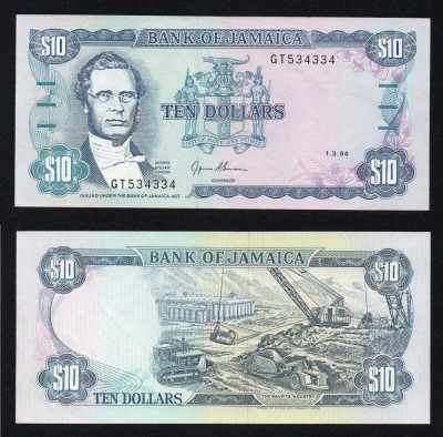 !!! JAMAICA - 10 DOLARI 1994 - P 71 e - UNC foto