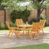 VidaXL Fotoliu reclinabil 4 pcs Maro 57 x 71 x 90cm lemn 3154134
