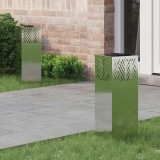 vidaXL Lumină LED Solară pentru Alei 2 pcs Galvanizat Galvanizat 879728