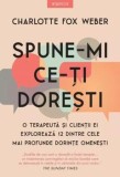 Cumpara ieftin Spune-mi ce-ti doresti. O terapeuta si clientii ei exploreaza 12 dintre cele mai profunde dorinte omenesti/Charlotte Fox Weber, Litera