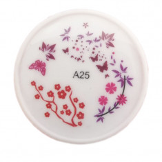 Stampila pentru unghii MMM3-A25, model floral foto