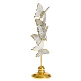 Statueta decorativa fluturi in zbor cu suport auriu 34 cm