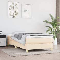 vidaXL Cadru de pat fără saltea cremă 90x200 cm țesătură 3120587