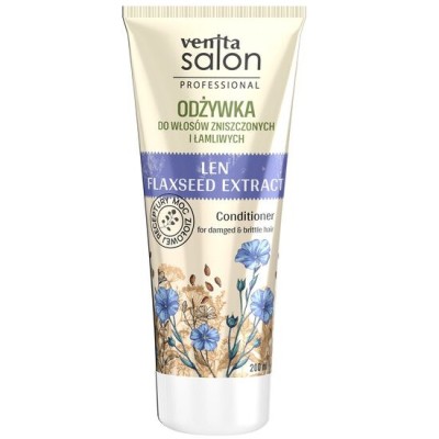 Balsam pentru par deteriorat cu extract de seminte de in, Venita Salon Professional, 200ml foto