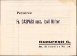 HST A2153 Pepinierele Caspari formular de comandă perioada interbelică