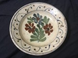 Arta si Traditie - Farfurie cu flori marcaj URCC Turda mijlocul sec XX !