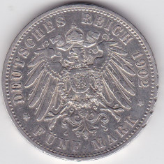Germania 5 mark marci Prussia 1902 Wilhelm II