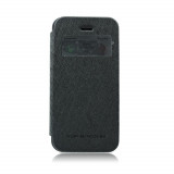 Husa SAMSUNG Galaxy S5 Mini - WOW Mercury (Negru), Piele Ecologica