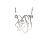 Lantisor 70 Cm, Cu Pandantiv Model Mama si Fata - Argint 925