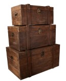 Cumpara ieftin Set 3 cufere depozitare lemn maro 60 x 32 x 28, 70 x 40 x 33,5, 80 x 48 x 41 cm