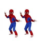 Cumpara ieftin Set doua costume Spiderman clasic pentru copii DEPOX&reg;, 3-5 ani, 100-110 cm