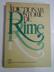 DICTIONAR ISTORIC DE RIME - OLIMPIA BERCA foto