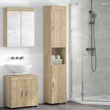 vidaXL Dulap de Baie cu ușă TULUM Stejar sonoma 37 x 31.5 x 203 cm 880353
