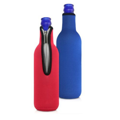 Set 2 Huse termice pentru sticle, 330-500ml, Neopren, Rosu/Albastru, 50014.05 foto