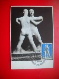 HOPCT MAXIMA NR 1410 EUROPA CEPT -SCULPTURA GEORGES MINNE -SOLIDARITATE 1974 BELGIA
