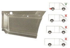 Segment reparatie aripa spate Mercedes Sprinter 2006-, VW Crafter 2005- L=2600, 3265 Partea Dreapta, Spate, lungime 635 mm, inaltime 390 mm, in spate