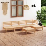 Set mobilier de grădină, 6 piese, lemn masiv de pin