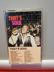 caseta audio Originala THAT'S SOUL - Selectiuni (1980/ATLANTIC/UK) - ca Noua
