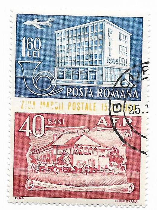 Romania (213) - Ziua marcii postale romanesti, 1964 - obliterata