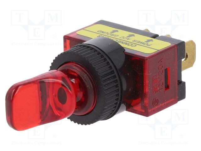 Comutator basculant SCI Poz: 2 SPST ON-OFF 20A/12VDC R13-110 50m&Omega;