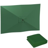 Outsunny Copertină de Rezervă pentru Umbrelă cu Ventilație &icirc;n Partea Superioară, 300x200 cm, Verde | Aosom Romania