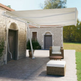 vidaXL Copertină retractabilă manual, crem, 600x350 cm