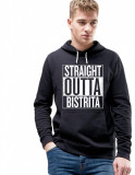 Cumpara ieftin Hanorac Barbati Negru - Straight Outta Bistrita - 2XL, THEICONIC