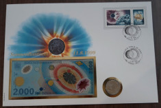 Plic filatelic prima zi &amp;quot;Eclipsa totala de soare 1999&amp;quot; foto